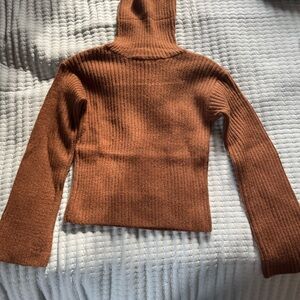 Women's Rust Turtleneck Sweater